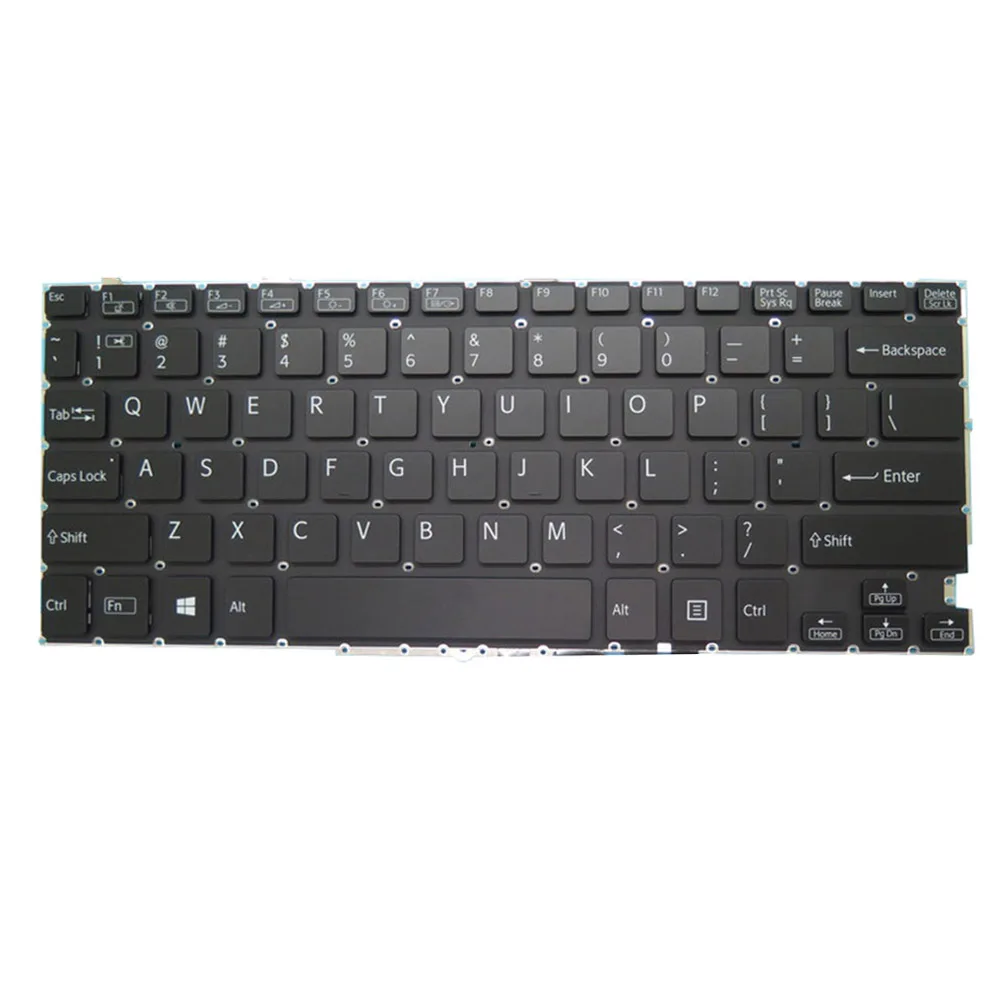 Английская американская клавиатура для ноутбука VAIO SX12 VJS121 VJS122 NP12V1 черная с