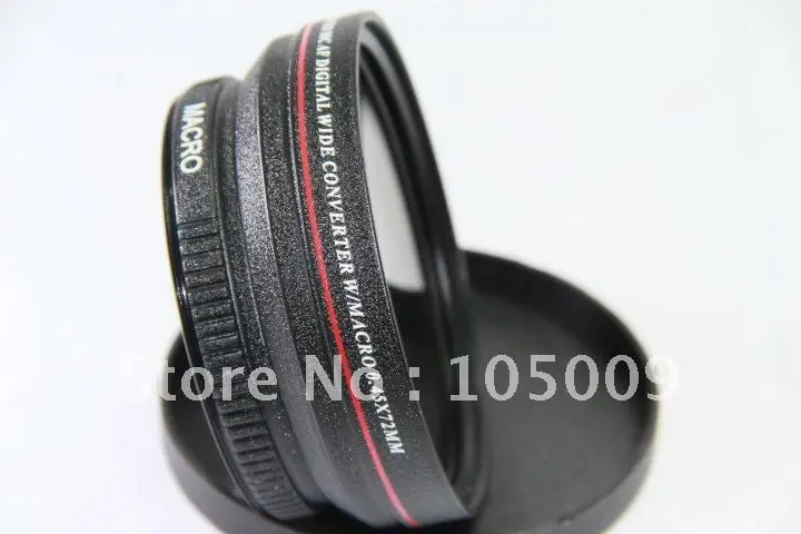 

0,45x72 мм широкоугольный объектив с макроконвертером для 72 мм canon nikon pentax fuji olympus черный