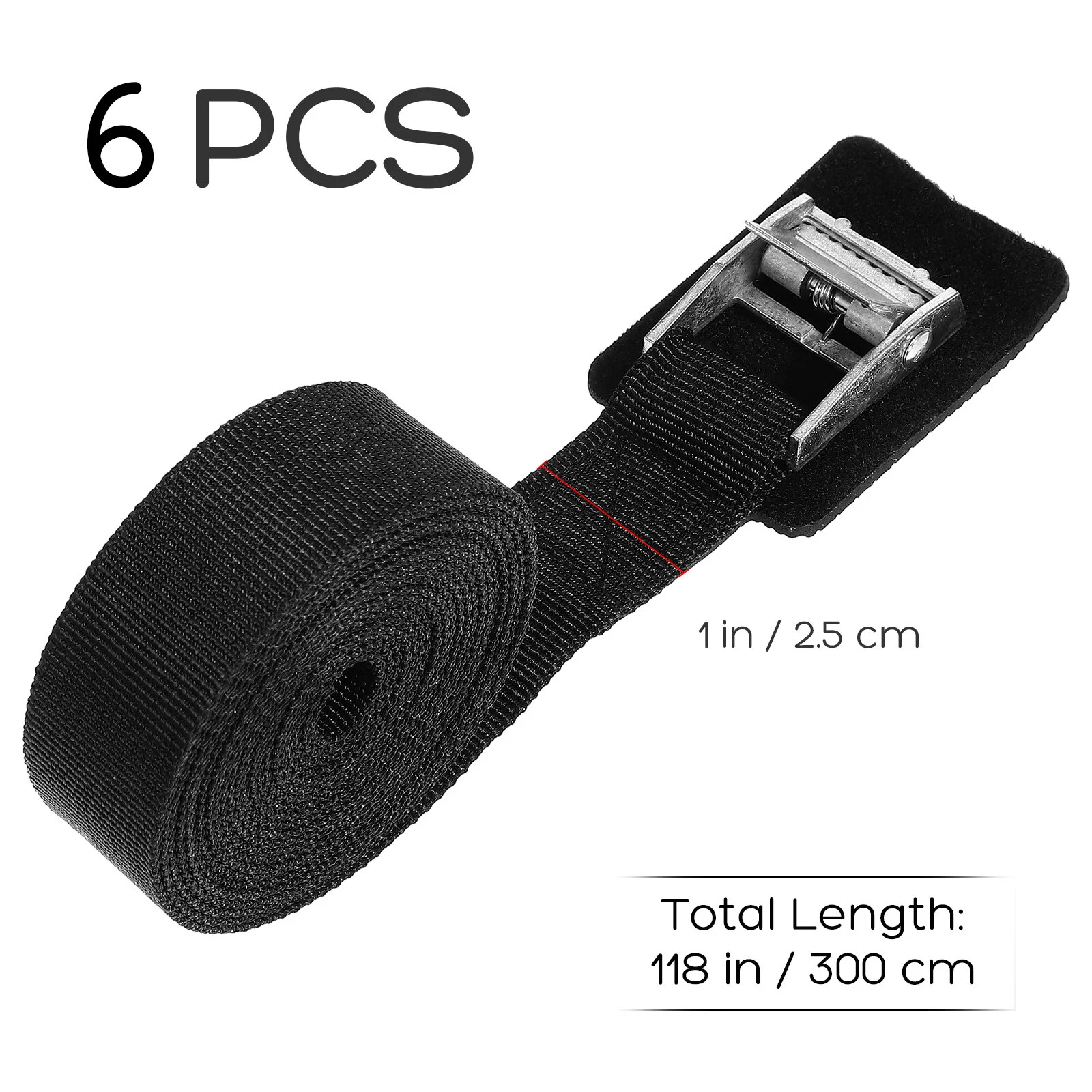 

6 Pcs Bungee Cord Nylon Straps Packing Luggage Suitcases Belt Buckles Cinch Travel Adjustable