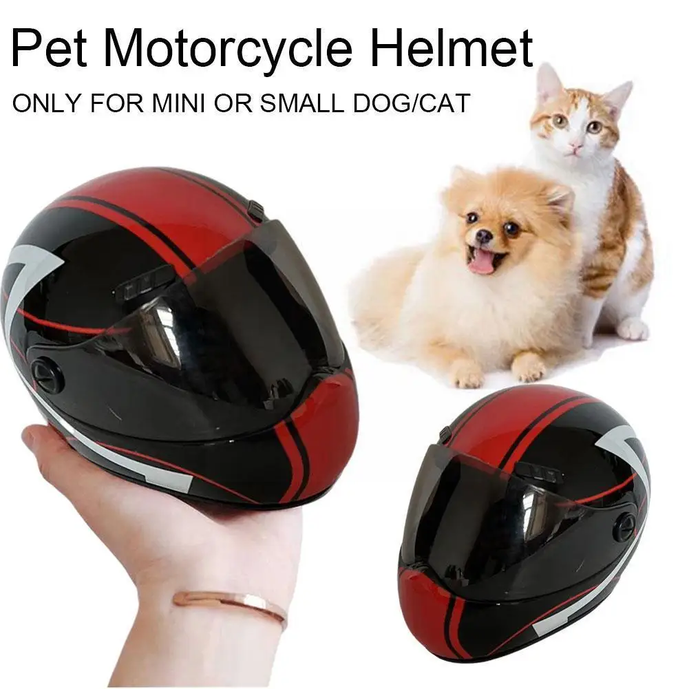 Small Pet Motorcycle Helmet Cat Dog Puppy Mini Helmets,Full Head Face Protecting Motorcycle Hat Outdoor Hard Pet New Helmet O6A7