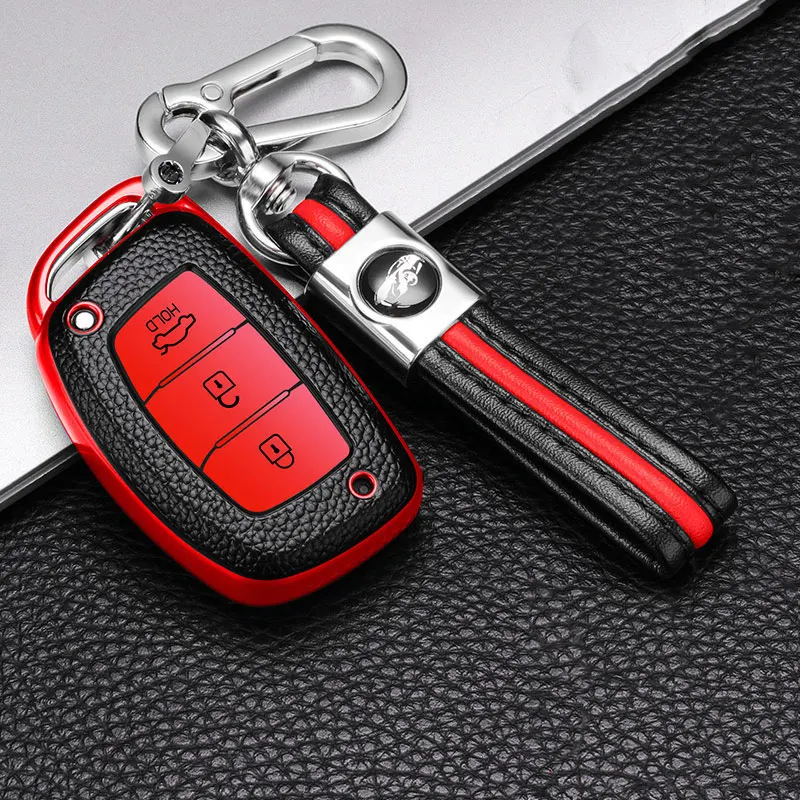 

Кожаный ТПУ чехол для автомобильного смарт-ключа для Hyundai Elantra I10 I20 I30 IX25 IX35 IX45 HB20 TUCSON Avante Чехол держатель брелок