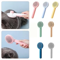 funny pet self cleaning comb steel needle dog brush grooming slicker brush hair massage comb for cat 7 color o3r1