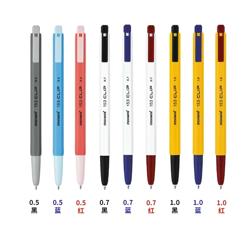 

Ручка-точка Munami Monami, американская ретро-контрастная цветная шариковая ручка с маслом среднего размера, студенческие канцелярские принадлежности для школьников