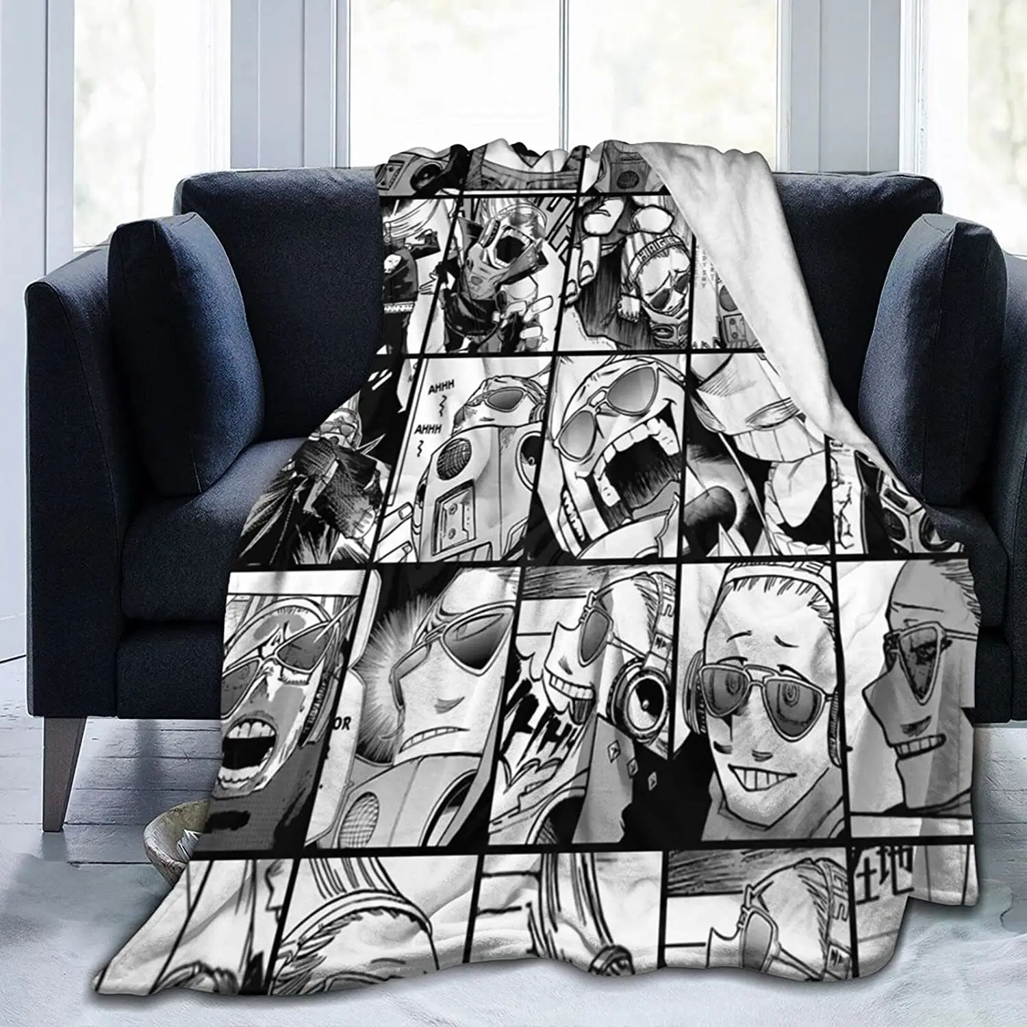 

Present Mic - Collage Soft Flannel Blanket Lightweight Fleece Blanket Air Conditioner is Suitable for Bedroom Living Room Sofa
