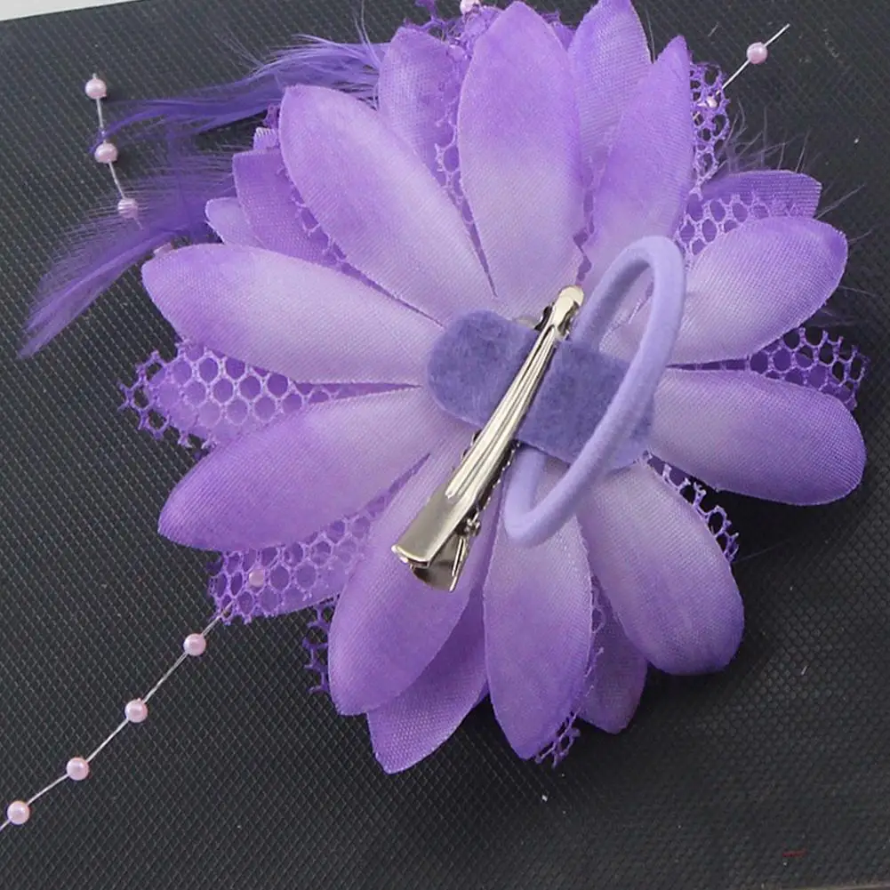 Fashion Bridal Hairband With Flower Feather Bead Corsage Fascinated Pin Hair Brooch Women's Bridal Hair Clips Accessories Q4Z8 images - 6