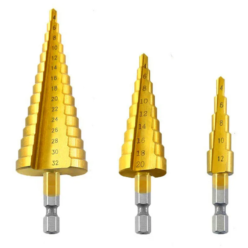 

Step Drill Bit Sharpener For Metal Drills Bits Stage Multifunction Wood Set Woodworking Tools Of Stepped Drill Bit Conical Steps