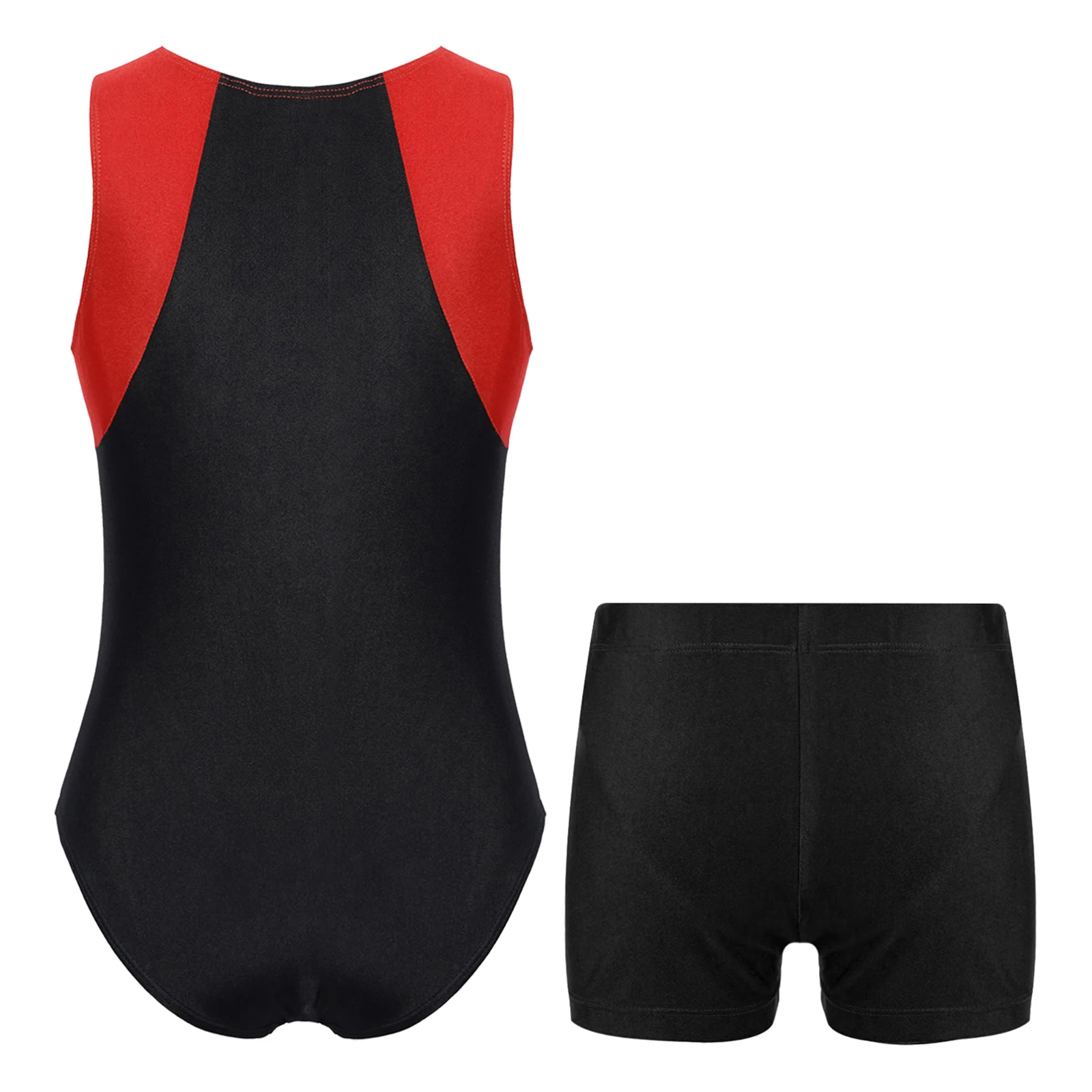 Детский трико без рукавов с круглым вырезом и шортами