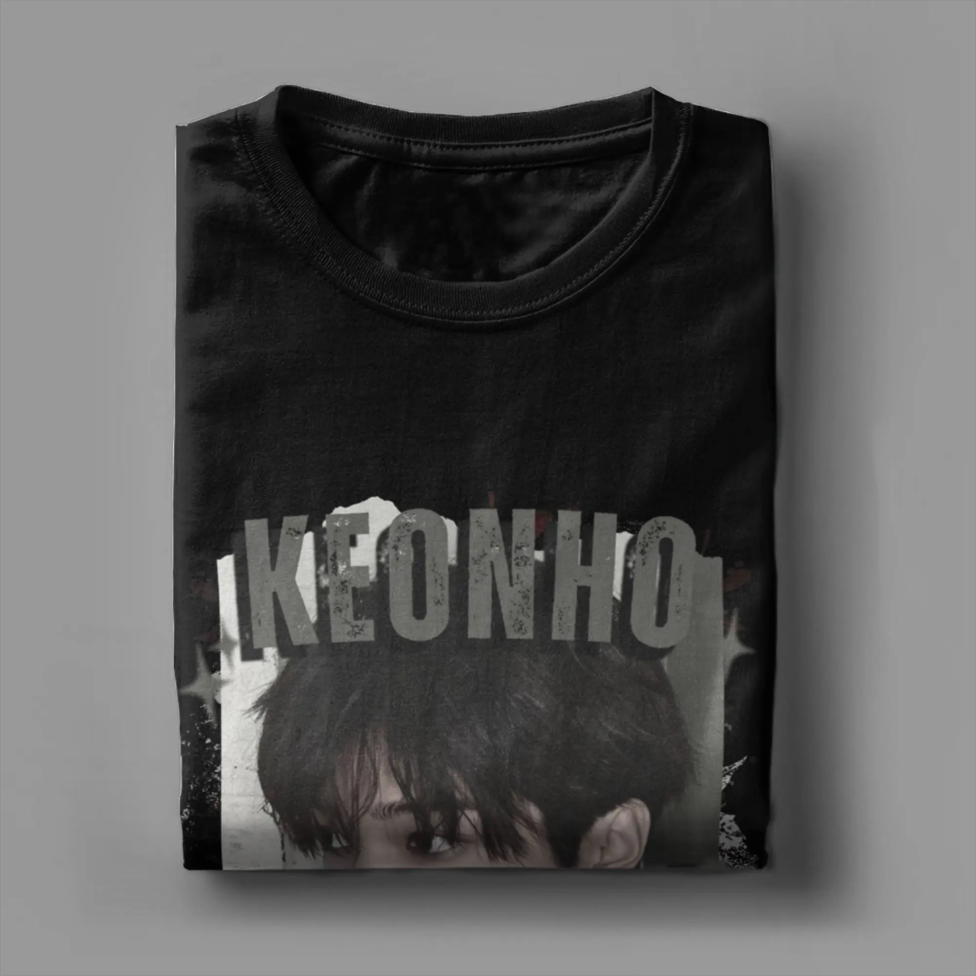 Фото Уникальные футболки C-Cortis Keonho Kpop Boy Group для мужчин, с круглым вырезом, из чистого хлопка, с коротким рукавом, оригинальная одежда. №1