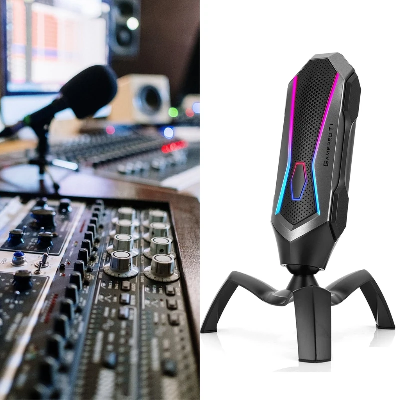 USB игровой микрофон для компьютера беспроводной конденсаторный мальчиков