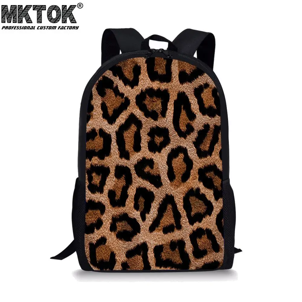 Classic Leopard Pattern School Bags Teenagers High Quality All-match Mochila Femenina Swanky Girls Book Backpack Free Shipping