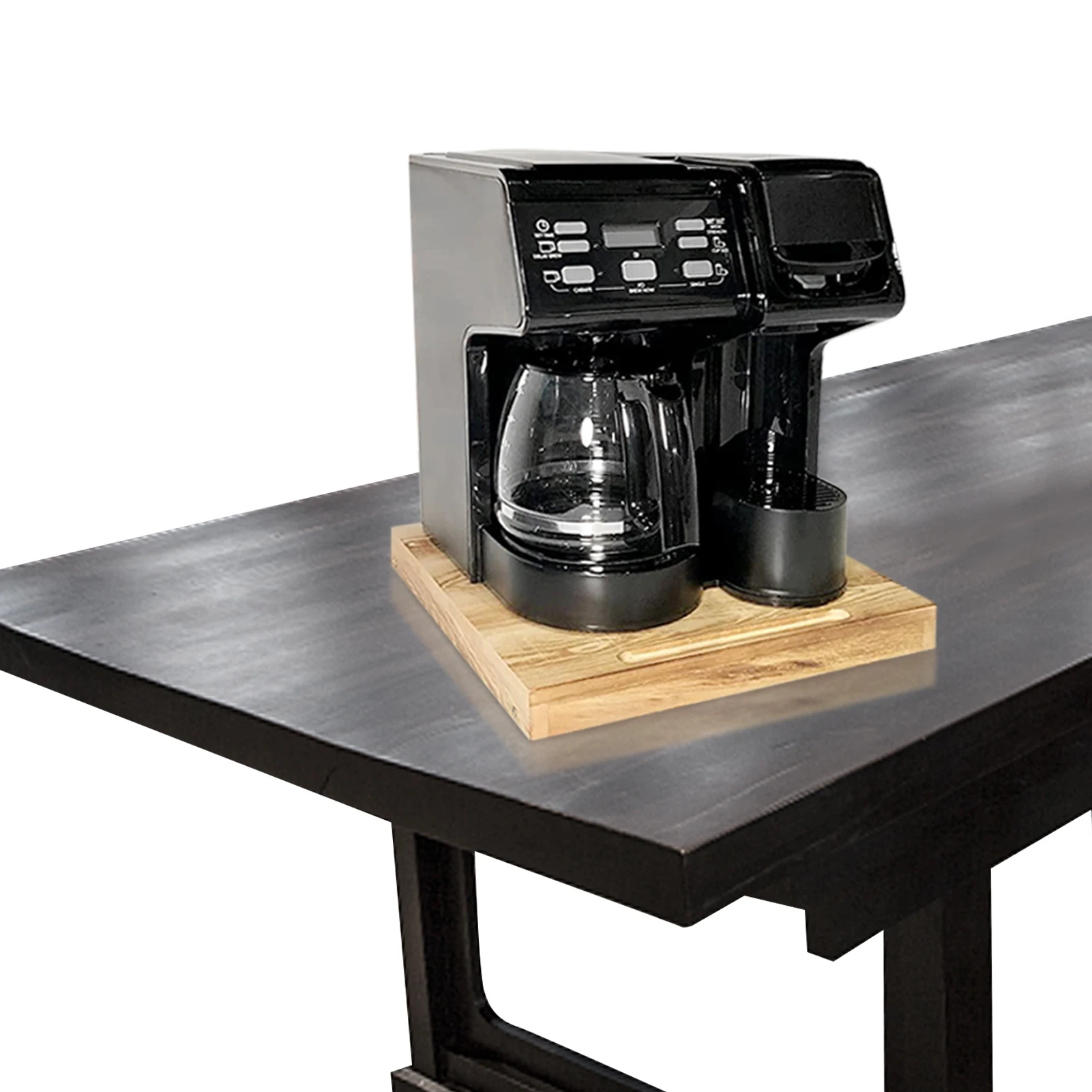 

Coffee Maker Trays 13'Solid Wooden Countertop Caddy Slider TrayRolling Cup Organization For Most Coffee Makers Blenders