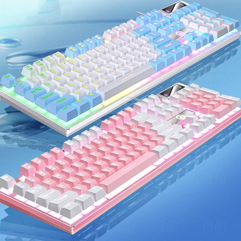 

Новинка, игровая Проводная клавиатура K500, подходящий цвет, светящийся манипулятор, настройте рабочий стол, 1 комплект