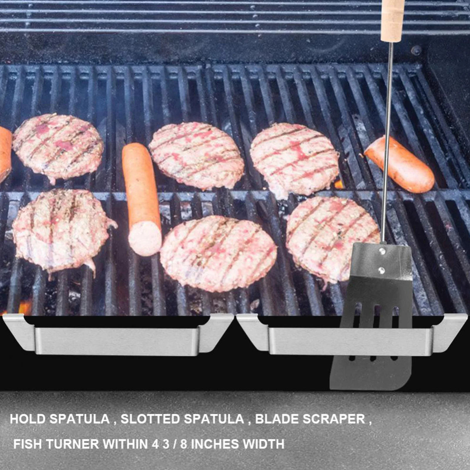 

Spatula Holder Pan Holder 1pc/2pcs/3pcs Barbecue Tool Griddle Spatula Holder Grill Tools Pan Hold Rack Accessories