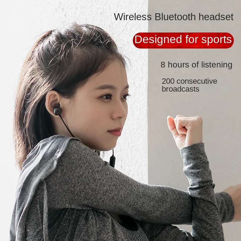 

Шейные подвесные спортивные водонепроницаемые двойные наушники Bluetooth гарнитура беспроводная Спортивная гарнитура