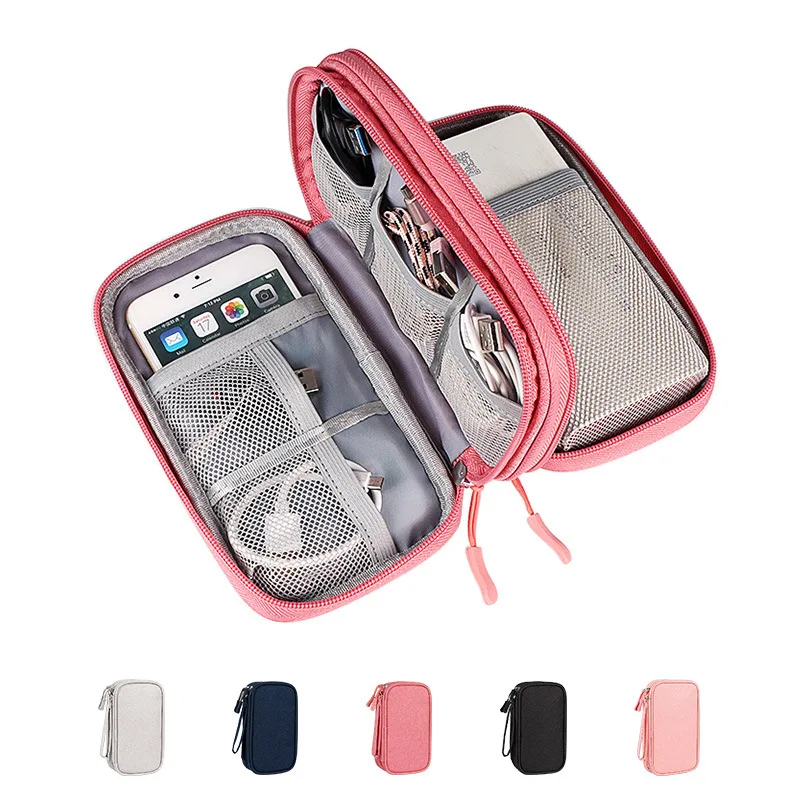 

2 Size Portable Bag Organizer Wires Charger Digital Usb Gadget Power Bank Bag Gadgets Cables Wires Organizer Travel Accessories