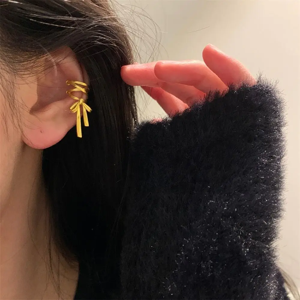 Модные Y2K Ленточные манжеты для ушей в стиле Харадзюку не пирсинг завязки банта