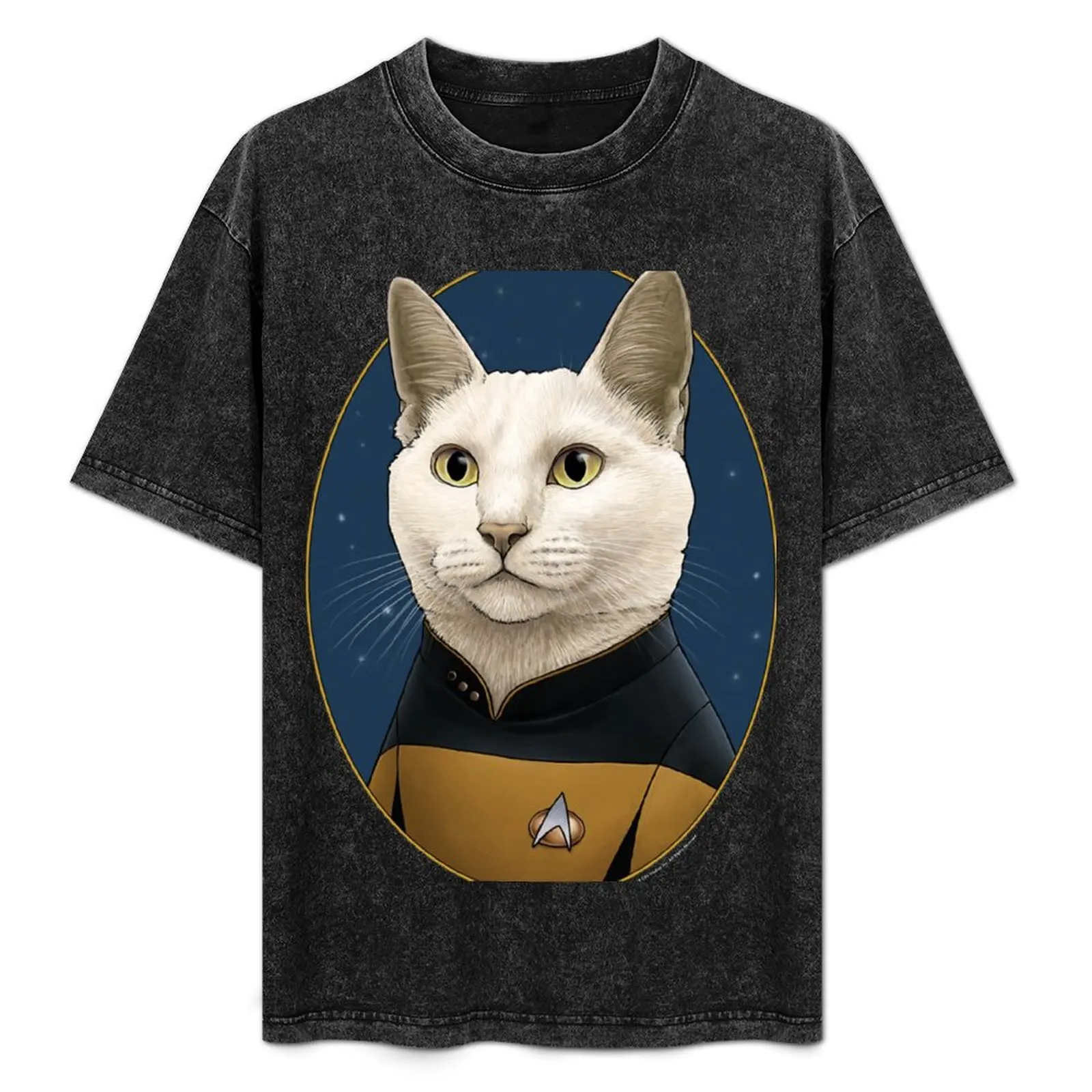 Футболка Star Trek Data Cat Formation футболка с аниме винтажная рубашка мужская одежда