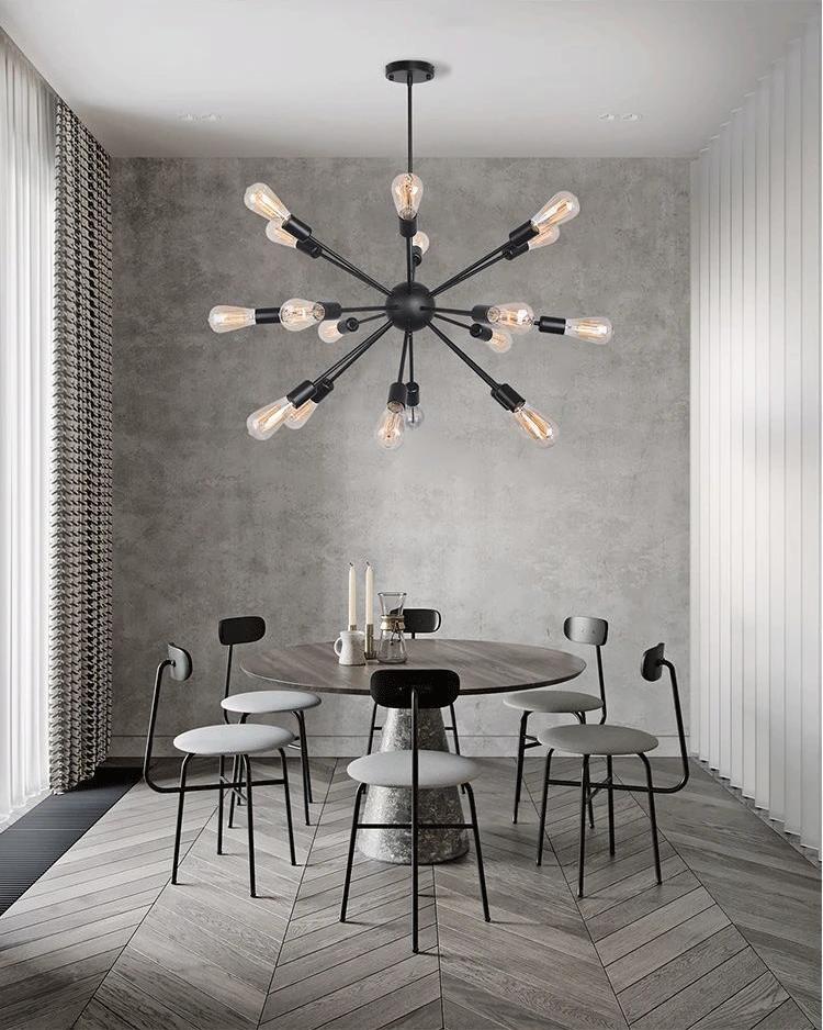 Люстра &quotСпутник&quot Латунные современные подвесные лампы античное золото