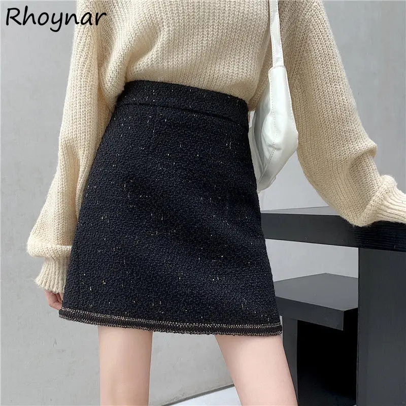 

Skirts Women A-line Design Vintage Street Wear Female Empire Classical Hot Sale Mini S-3xl Autumn Cozy Black Elegant All-match