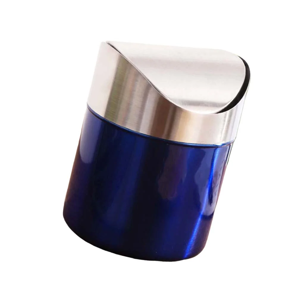 

1pc Trash Can Compact Lightweight Novel Practical Stainless Steel Storage Container for Living Room Room Home