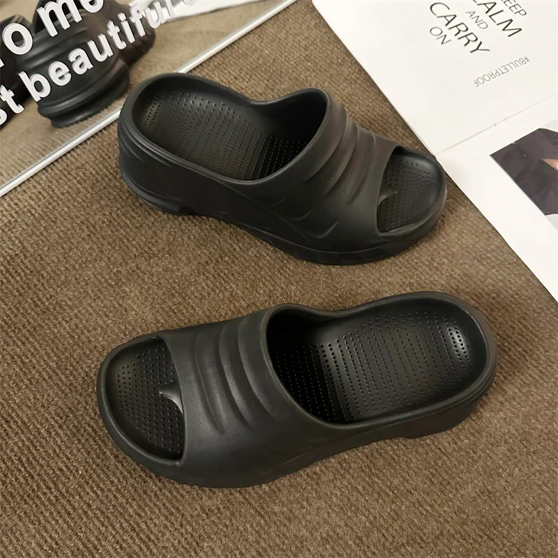 Summer Shoes for Women 2023 Retro Open Toe Women's Platform Slippers Punk Increased Chunky Ladies Wedges Slippers Female Slides