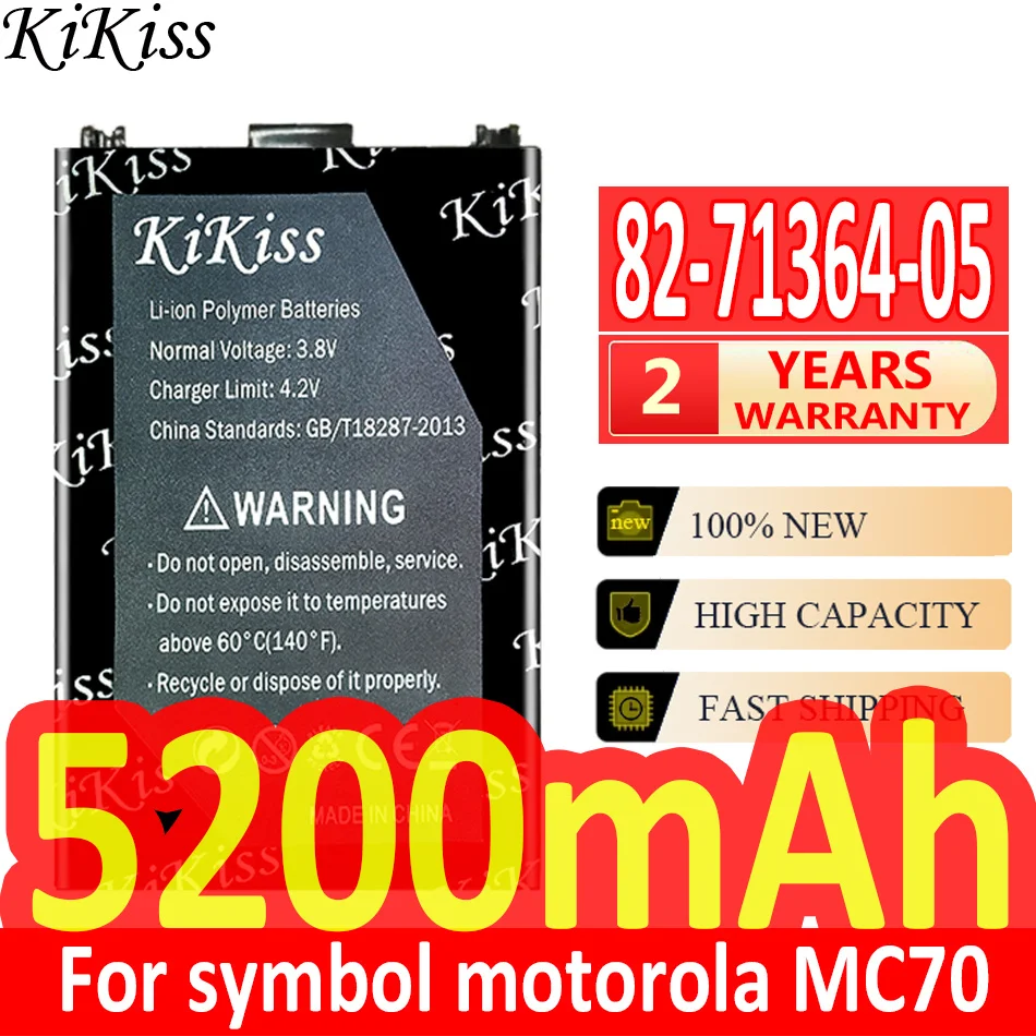 Мощный аккумулятор KiKiss 2600 мАч/5400 мАч 82-71364-05 82-71364-06 для symbol motorola MC70 MC7090 MC75 MC75A MC75A6 MC75A8 MC7596