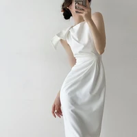 summer hepburn white dress french vintage women clothing sleeveless y2k evening dresses wedding dress vestidos para grados