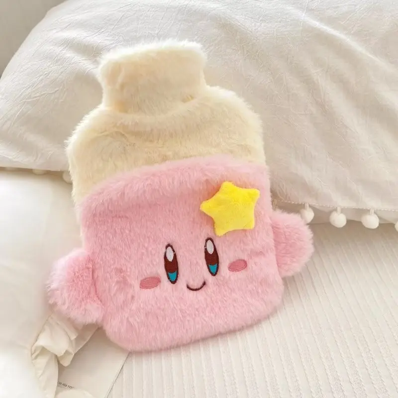 

Kirby Plush Hot Water Bag Cartoon Water Injection Heating Handbag Super Cute Hand Warmer Good Looking Girl Autumn Winter Gifts