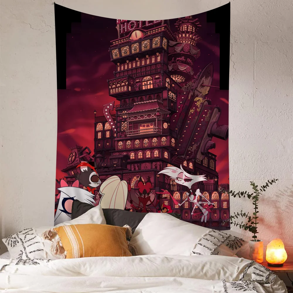 ТВ-шоу H-Hazbin отели мультяшный гобелен искусство научная фантастика комната