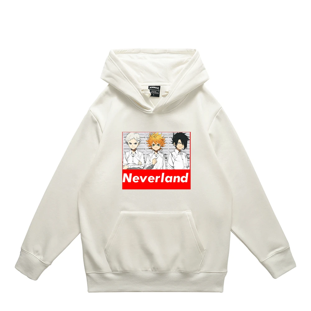 

Ray, Norman and Emma - ThePromisedNeverland Classic Hoodie Japanese Streetwear Anime Cosplay Sweatshirt Men Fleece Pullover Tops