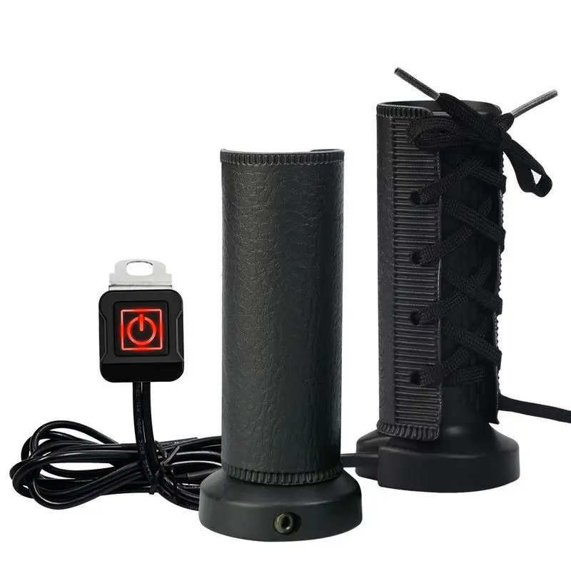 

Перезаряжаемые мотоциклетные ручки с USB-разъемом, кожаная крышка дроссельной заслонки, чехол с регулируемой температурой для Руля Мотоцикл...