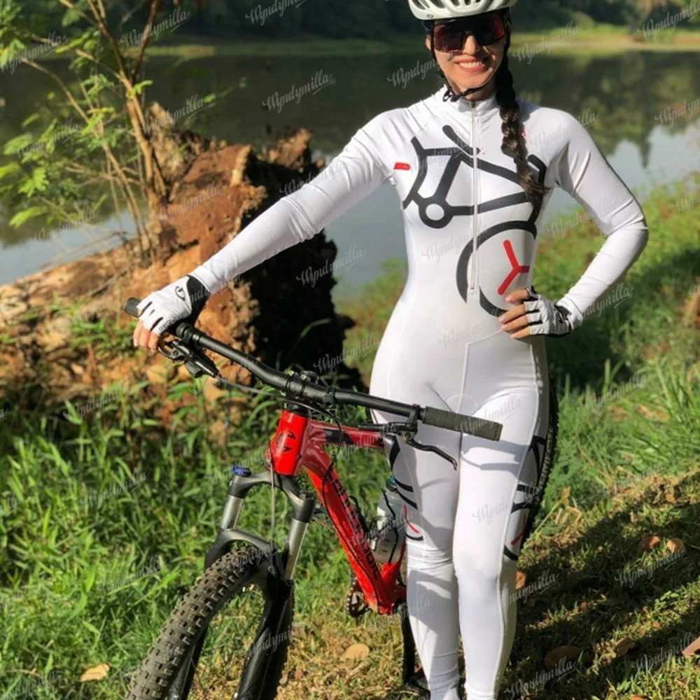 

Macaquinho Jumpsuit Black Trousers Tights Female Cycling Long Sleeve Triathlon Ciclismo Mtb Cycling Skinsuit Long Suit Clothing