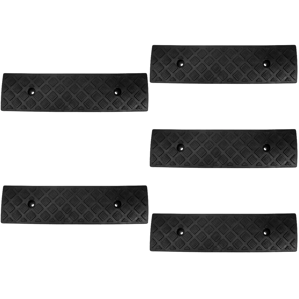 

5 Pack Step Mat Slope Car Curb Ramp Driveway Plastic Speed Bumps Rubber Shed Threshold Bike Garage Trailer