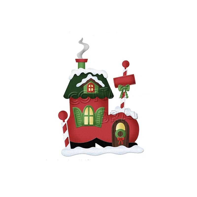 christmas halloween haunted house 2022 new metal cutting dies diy card decorations scrapbook paper craft knife layered dies free global shipping