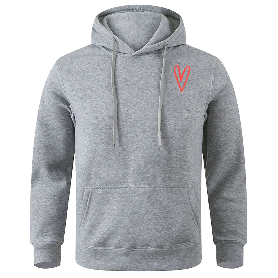 

Толстовка мужская с капюшоном, Базовая Универсальная кофта с принтом в виде простых мазков влюбленных, повседневный модный спортивный костюм с капюшоном