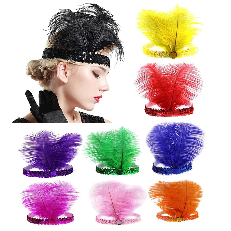 

Children's hair style ethnic wind girl feather hair ring costume makeup dance performance props