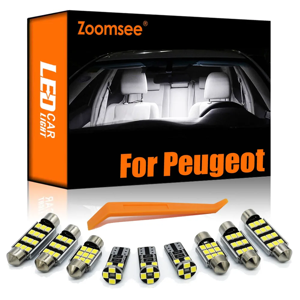 

Zoomsee Canbus For Peugeot 108 206 207 208 301 307 308 406 407 508 607 807 2008 3008 4007 4008 5008 Interior LED Car Light Kit