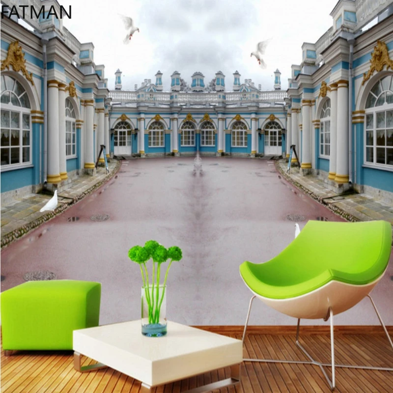 

FATMAN Custom 3d Wallpaper European Architecture Background Wallpaper Vintage City Bedroom Wall Cloth Hotel Room Mural Dropship