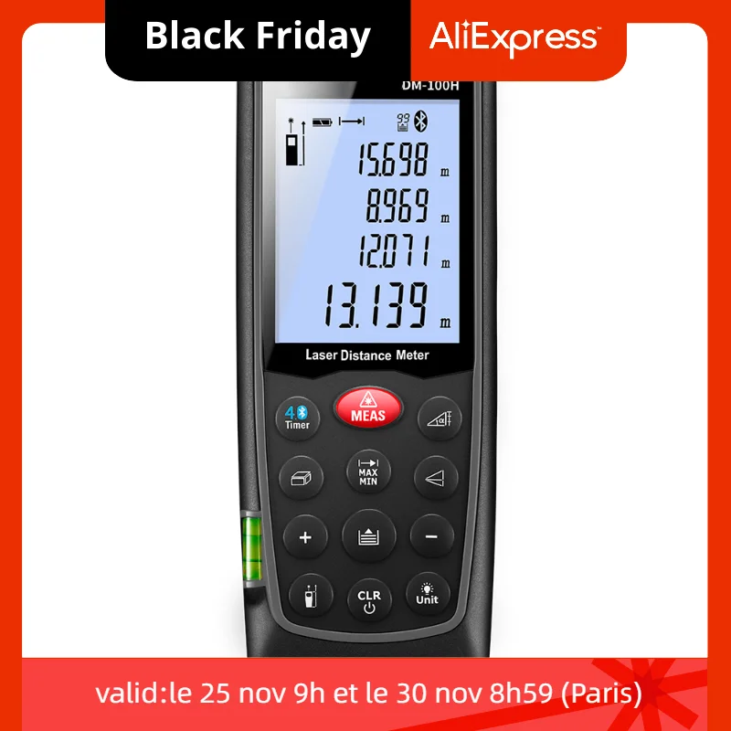 

DM-100H Professional Bluetooth Rangefinder Laser Rangefinder 100m with CAD Function