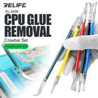 relife rl 049b cpu glue removal crowbar set for mobile phone frame separation and the disassembly of phone chip