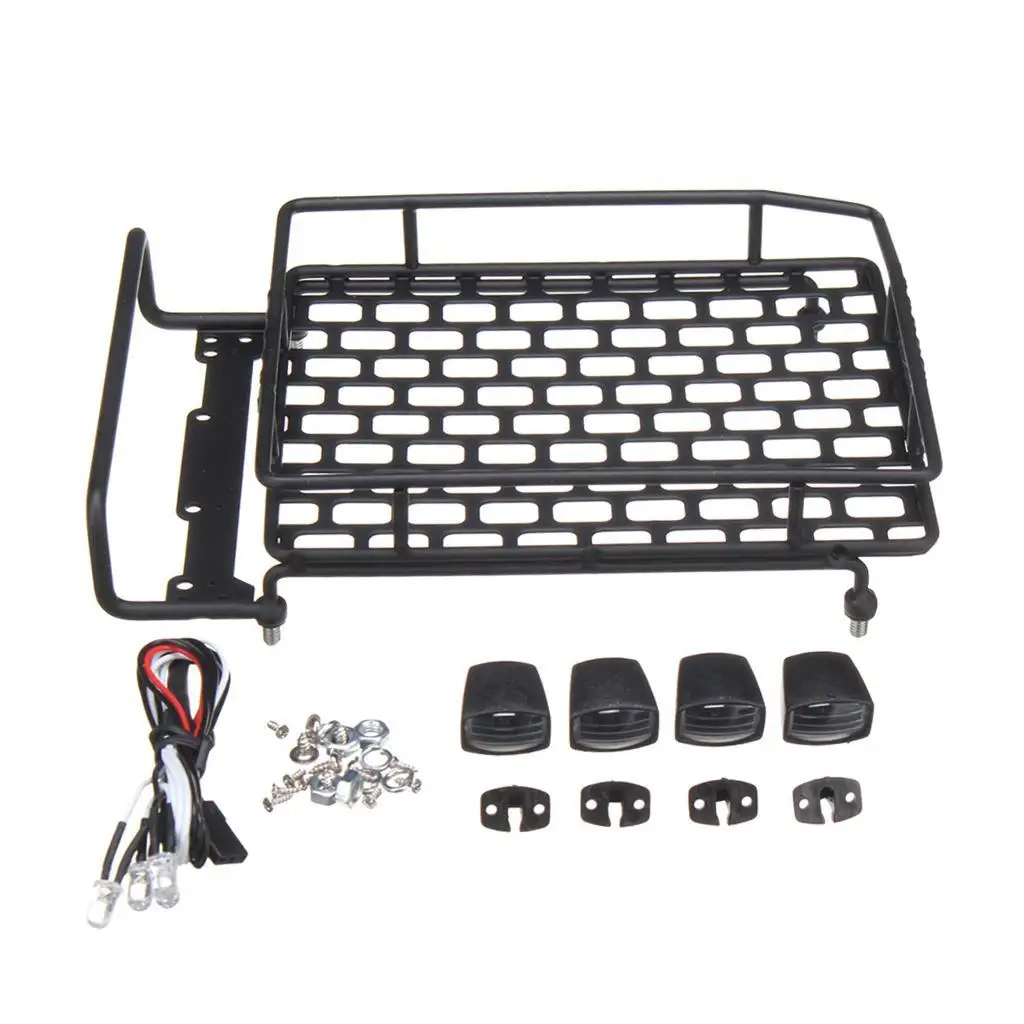 

Багажник на крышу со светодиодсветильник кой для Tamiya CC01 SCX10 Axial 515B