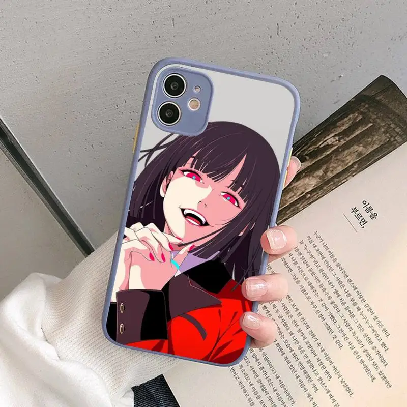 

Japanese Anime Kakegurui Jabami Yumeko Phone Case for iPhone X XR XS 7 8 Plus 11 12 13 pro MAX 13mini Translucent Matte Case