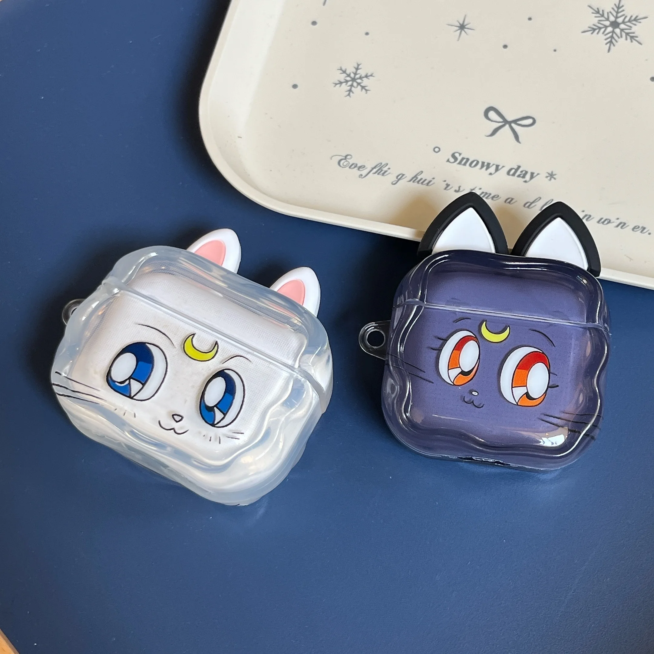 Чехол для наушников Airpods pro3pro2 Moon Hare Black Cat, защитный чехол для Airpods 4, чехлы для Airpods 123, трендовые парные чехлы (art.: 3920d92ea554b) - 3920d92ea554b