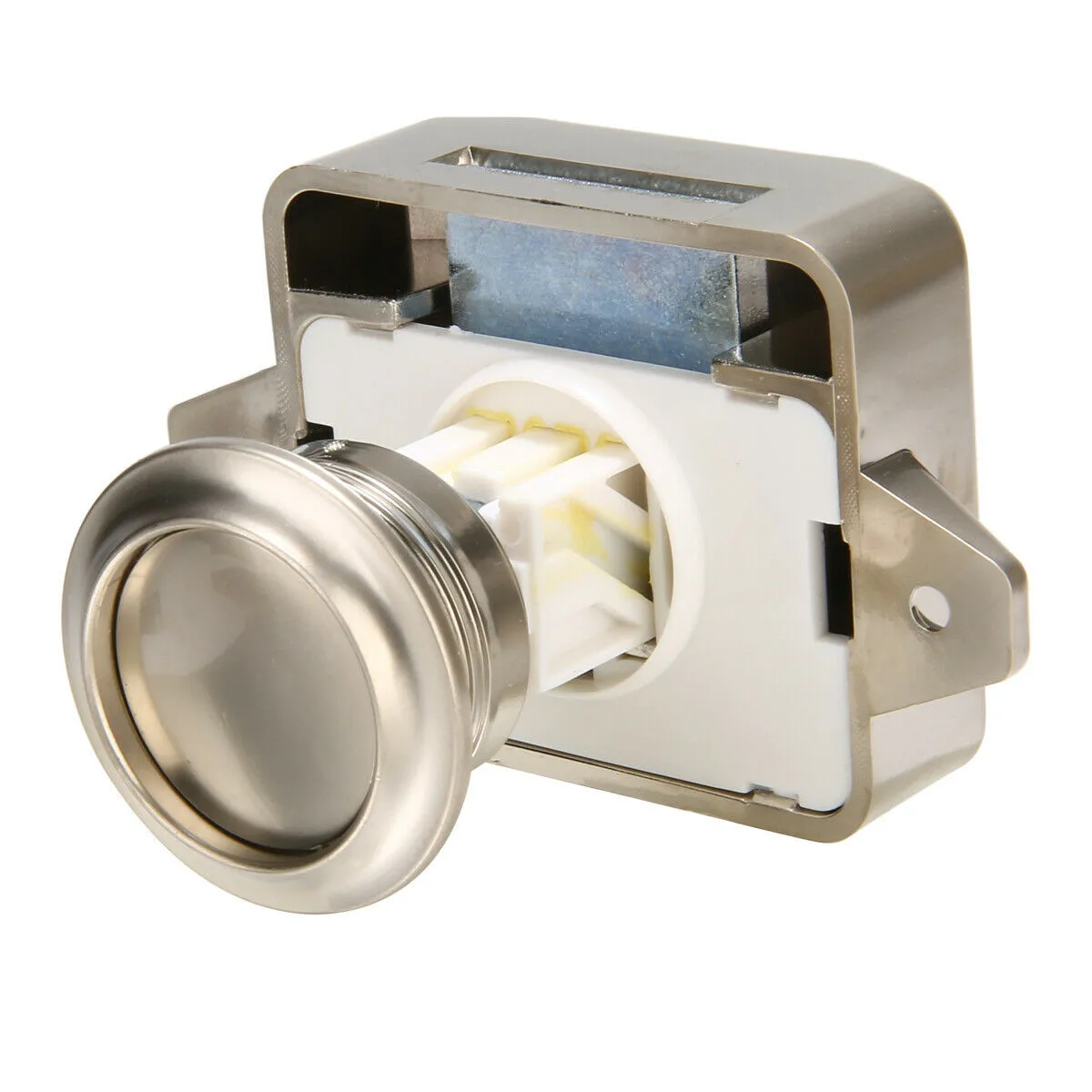 

Zinc Alloy Catch Lock 11-18mm Caravan Chrome Cupboard Drawer Knob Latch Part