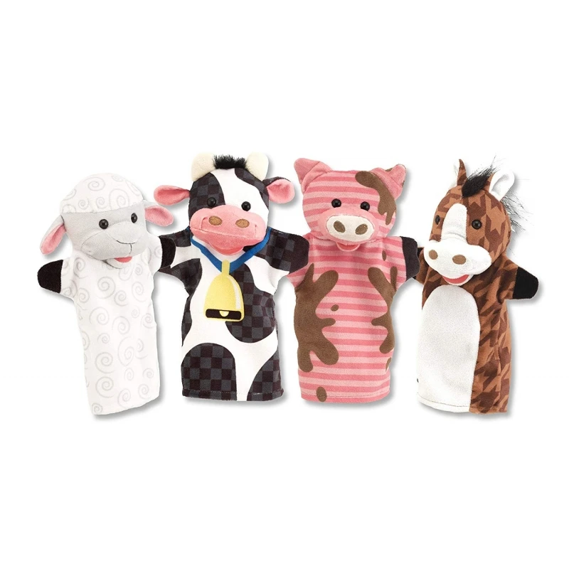 Melissa игрушки. Домашний кукольный театр. melissa &amp; doug куклы на руку ферма. куклы на руку - ферма.