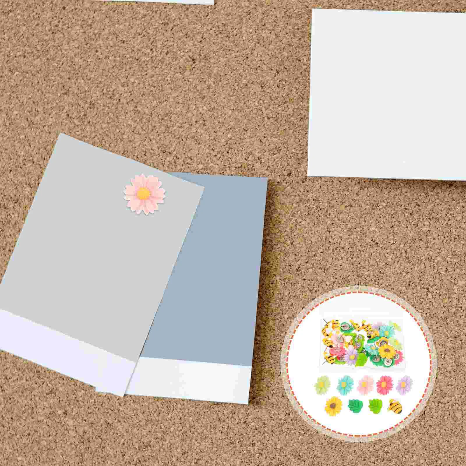 

30 Pcs The Office Decor Bulletin Board Tacks Thumbtack Flower Thumb Tacks Cubicle Decorations Women Desk