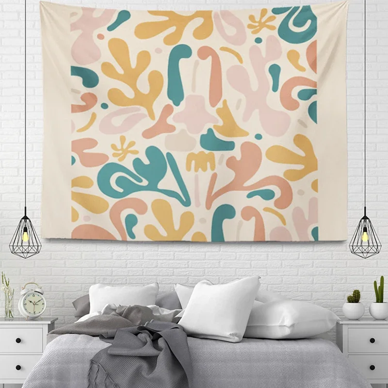Wall tapestry aesthetic Home room decor boho accessories hanging large fabric autumn simple Bedroom carpet nordic plant
