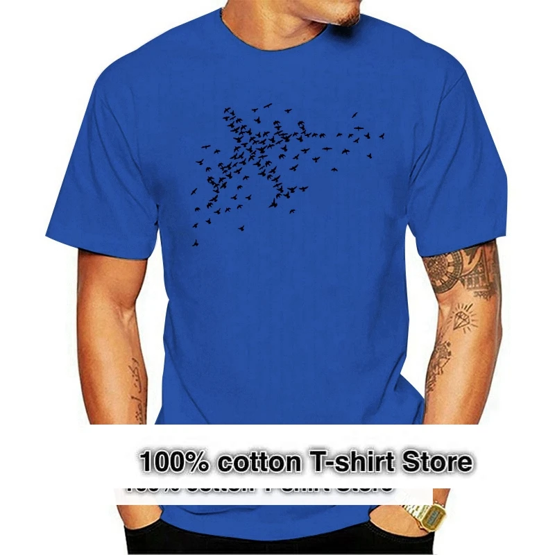 

Birds Plane Graphic Men T-Shirt Airplane Aeroplane Nature Pilot Art Tee Hot Sale New Fashion Men T Shirt Brand Clothing