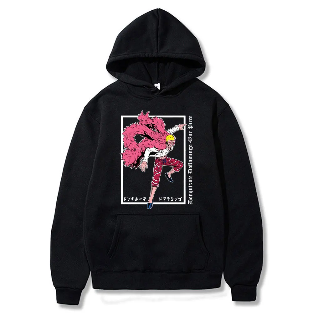 

One Piece Anime Donquixote Doflamingo Hoodie Manga Unisex Hooded Sweatshirts Harajuku Streetwear Pullover Oversized Tracksuit