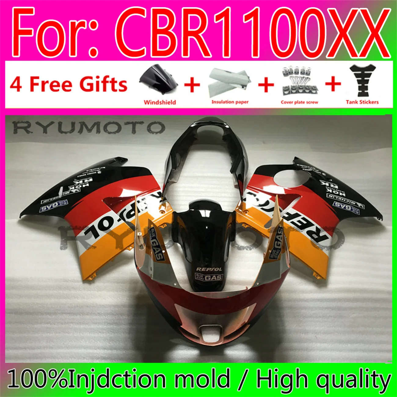 

Новые обтекатели для мотоциклов Honda Cbr1100XX CBR 1100 XX 1998 CBR1100 кузов 1996 - 2005 BLACKBIRD 1998 полный обтекатель